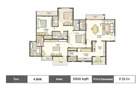 4 BHK 5500 SqFt